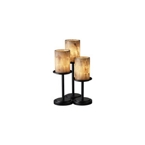 Alabaster Rocks 16 inch 60 watt Matte Black Table Lamp Portable Light in Incandescent
