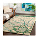 Athena 168 X 120 inch Dark Green/Teal/Taupe/Cream Rugs, Rectangle