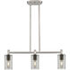 Downtown Urban Crown Point Island Light Ceiling Light in Satin Nickel, Plated Smoke