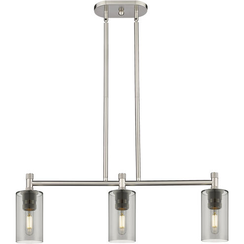 Downtown Urban Crown Point Island Light Ceiling Light in Satin Nickel, Plated Smoke