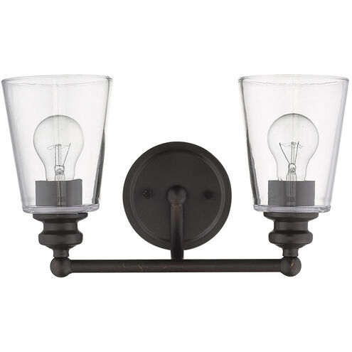 Ceil 2 Light 14 inch Oil-Rubbed Bronze Vanity Light Wall Light in Oil Rubbed Bronze