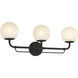 Whitehall 3 Light 28 inch Dark Matte Black Vanity Light Wall Light