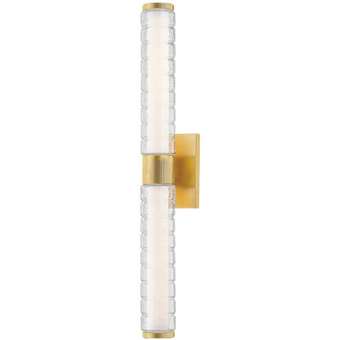 Castor LED 4.25 inch Aged Brass Bath and Vanity Wall Light