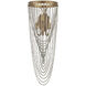 Lucien 3 Light 10.25 inch French Gold Leaf Wall Sconce Wall Light