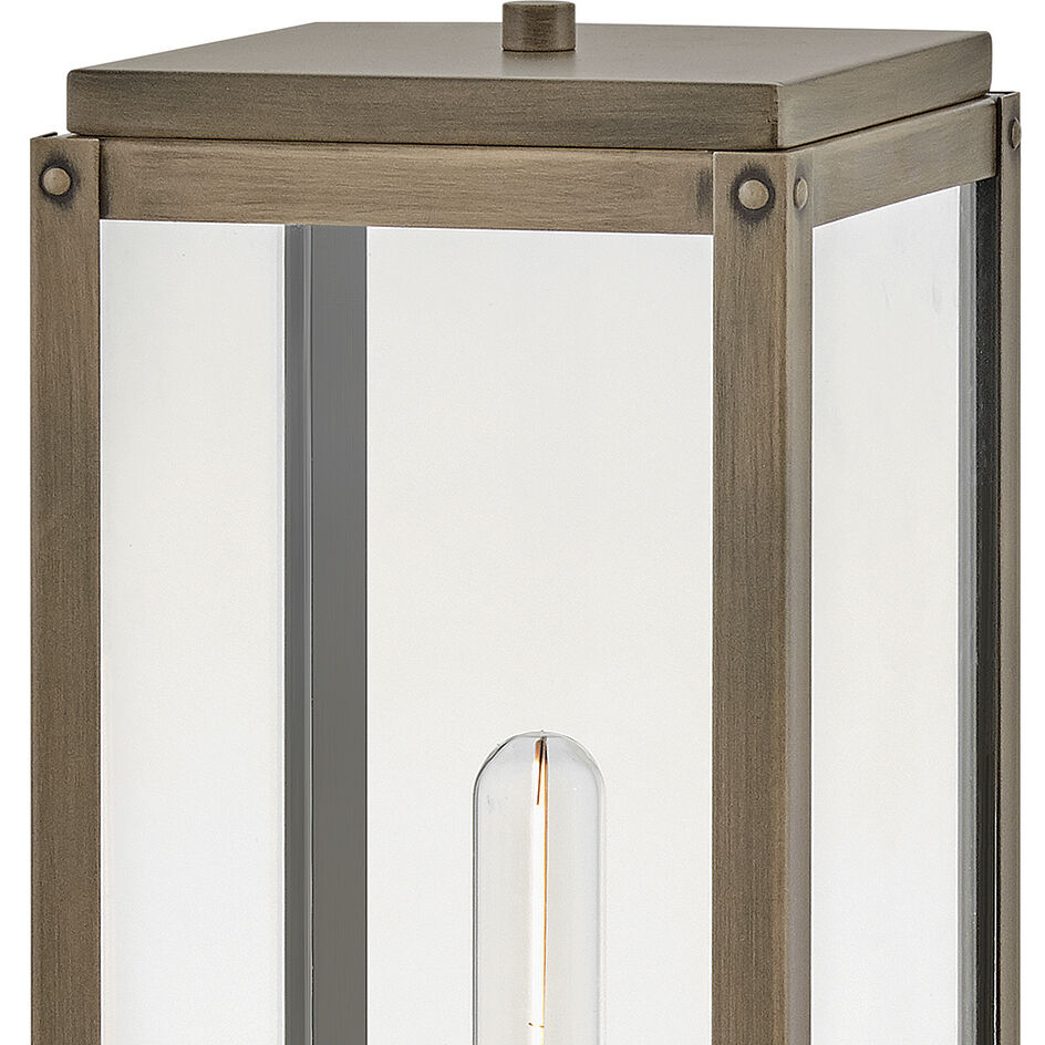 Estate Series Max 1 Light 17 inch Burnished Bronze Outdoor Pier Mount