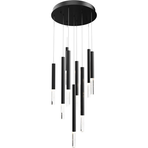 Diaphane LED 15 inch Black Multi-Light Pendant Ceiling Light