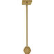 Facet LED 40 inch Heritage Brass Indoor Linear Chandelier Ceiling Light
