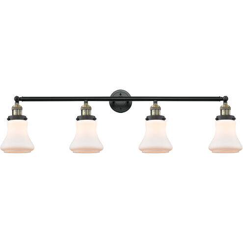 Franklin Restoration Bellmont LED 42 inch Black Antique Brass Bath Vanity Light Wall Light in Matte White Glass, Franklin Restoration
