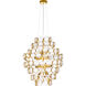 Wildwood 16 Light 24 inch Polished Brass/Clear Chandelier Ceiling Light