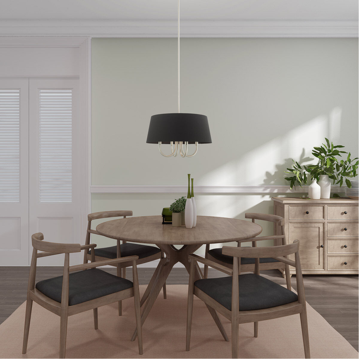 Belclaire 4 Light 18 inch Brushed Nickel Pendant Chandelier Ceiling Light