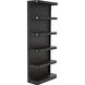 Dido Matte Black with Ebony Walnut Bookcase