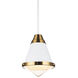 Lloyd 1 Light 8 inch White Pendant Ceiling Light in White and Bubble Glass