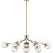 Silvarious 12 Light 26.75 inch Champagne Bronze Chandelier/Semi Flush Ceiling Light