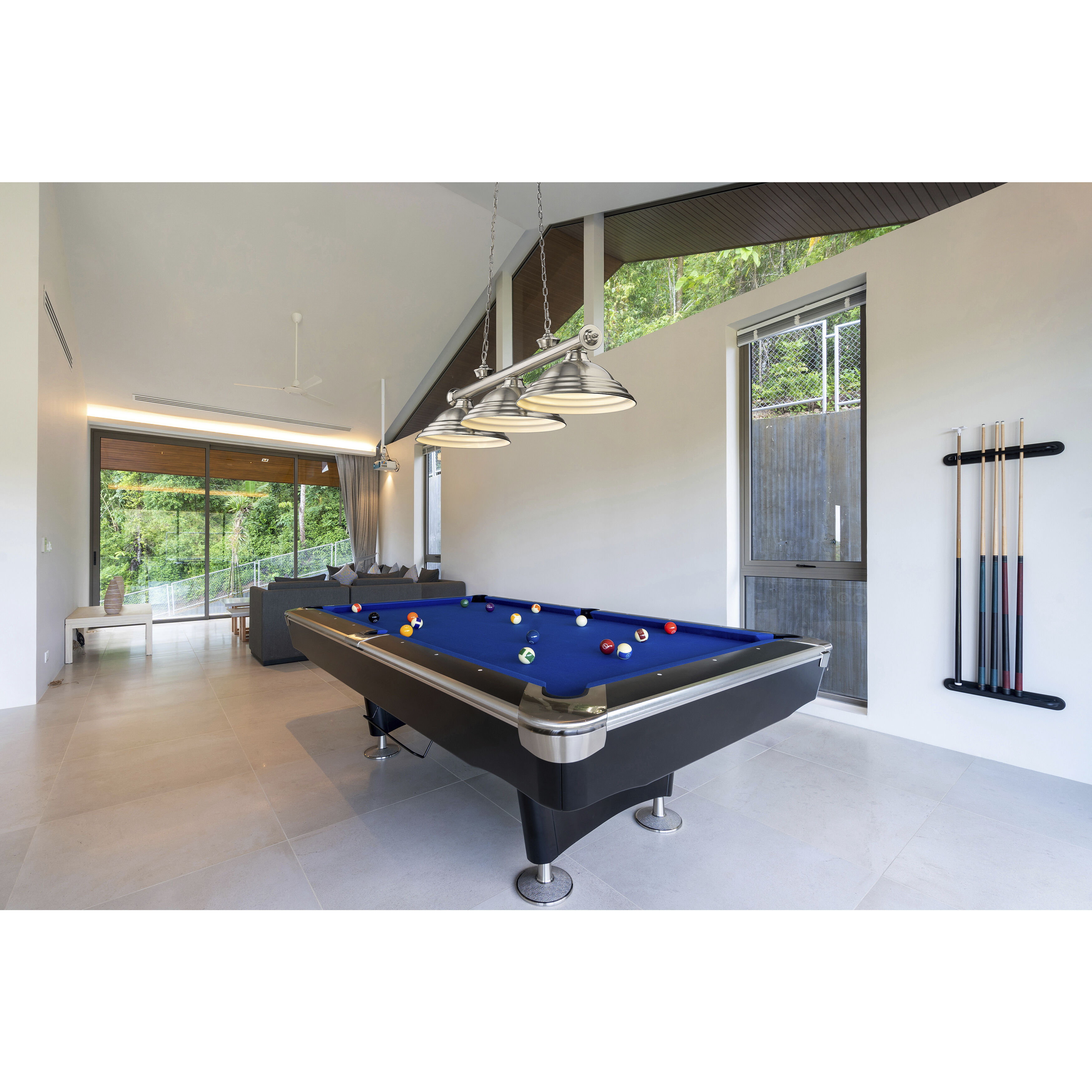 Z Lite 2306 3BN SBN Cordon 3 Light 58 inch Brushed Nickel Billiard