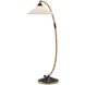 Lisbon 61.5 inch 150 watt Natural and Satin Black and Brass Floor Lamp Portable Light