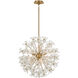 Adley 6 Light 23.75 inch Aged Brass Chandelier Ceiling Light