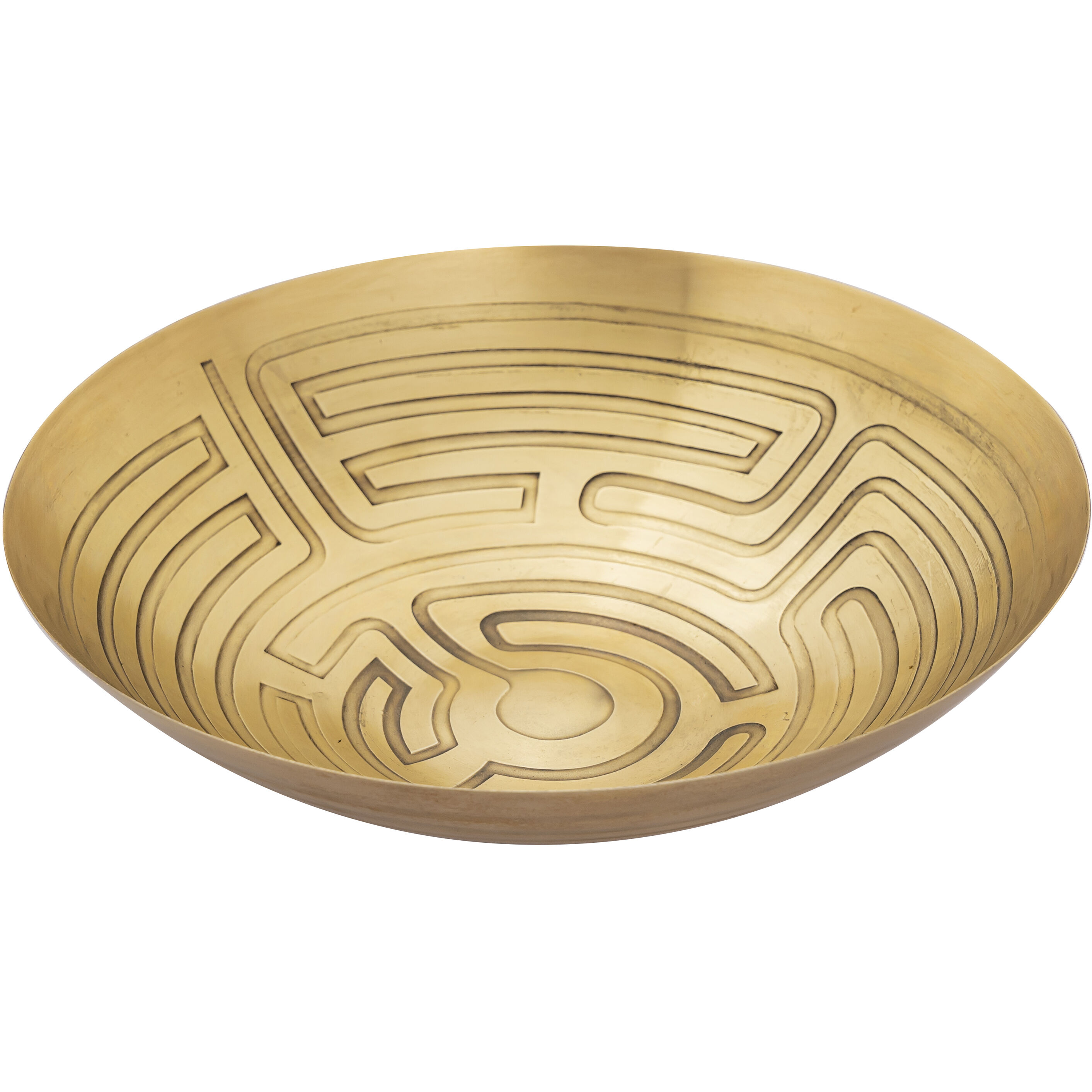 Maze 13 X 3.25 inch Bowl in Antique Brass, Set of 3