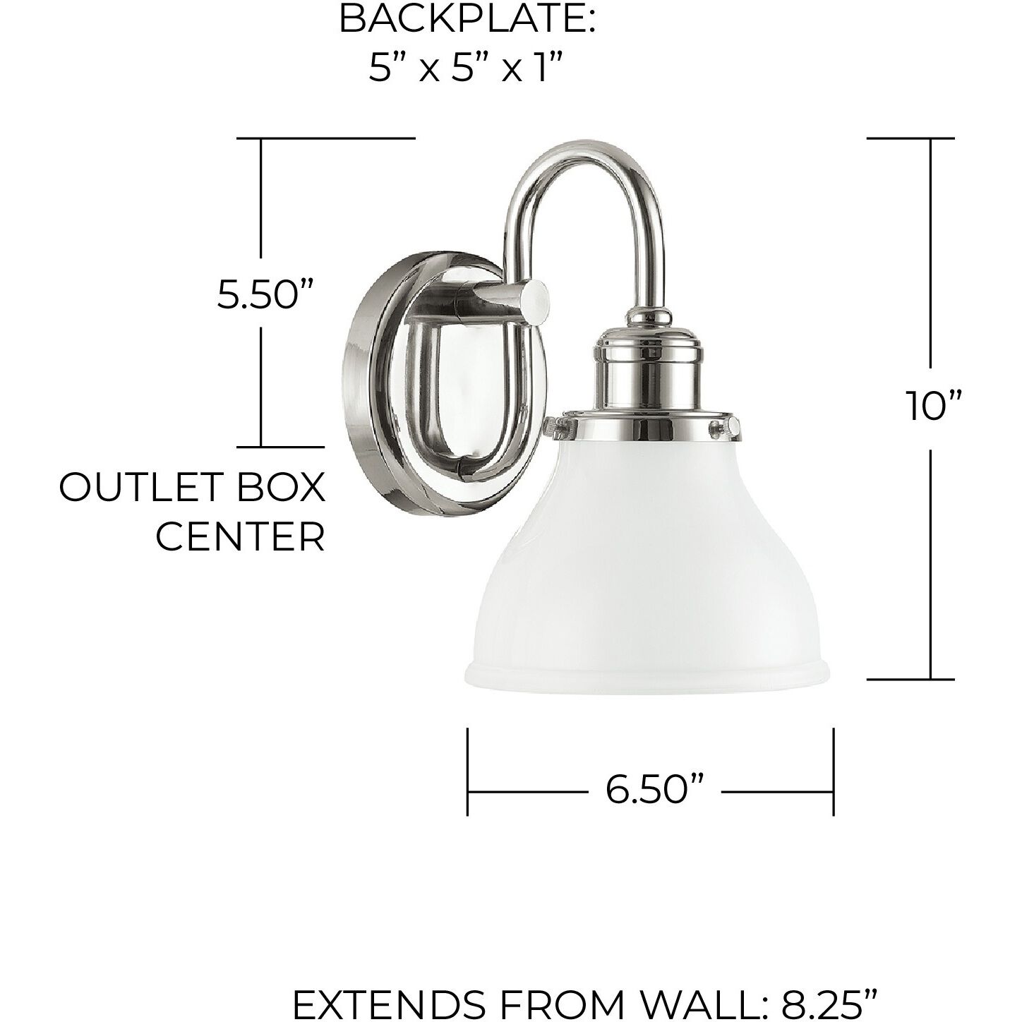 Felix 1 Light 7 inch Polished Nickel Sconce Wall Light