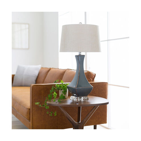 Delhi 30.5 inch 100 watt Slate Gray Table Lamp Portable Light