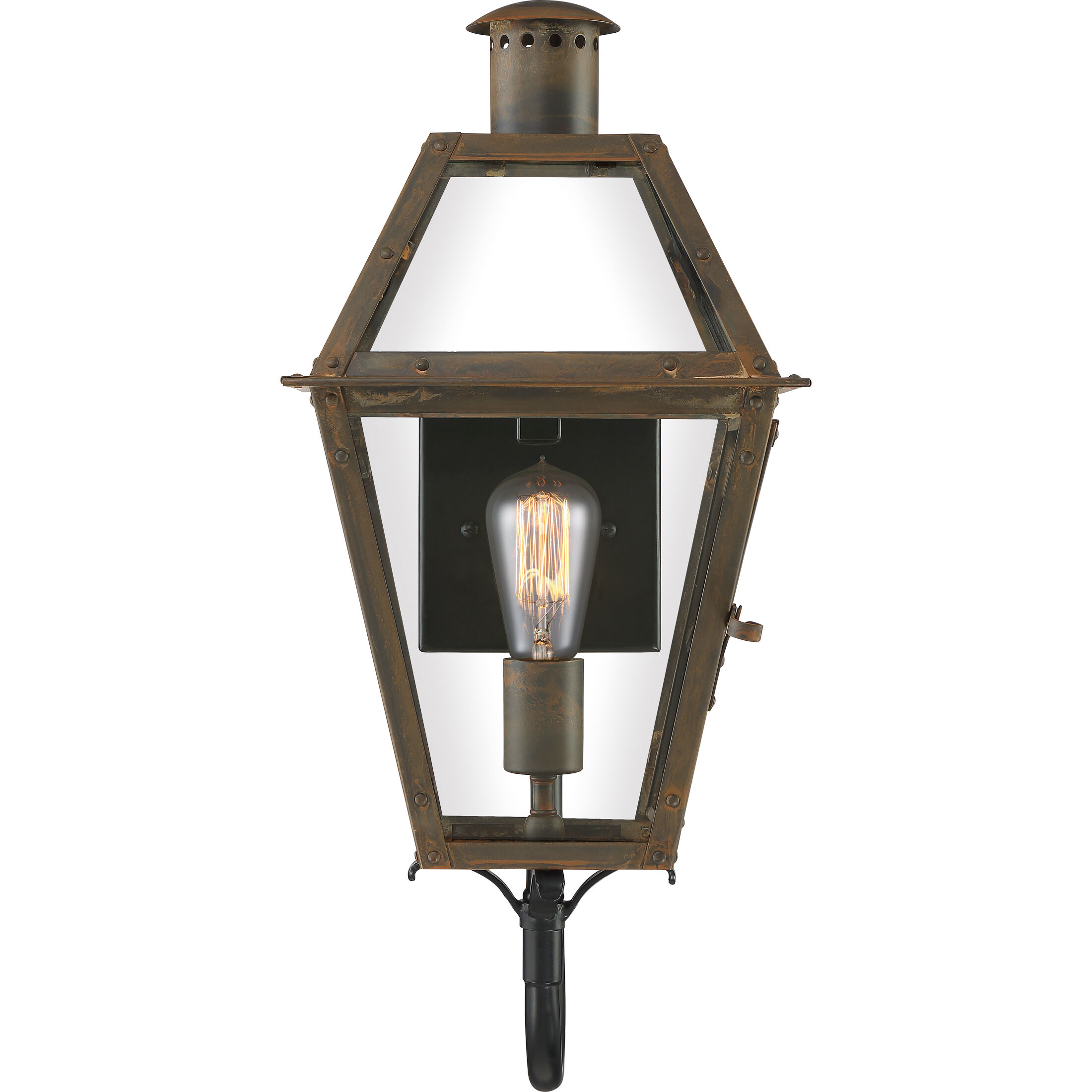 Rue De Royal 1 Light 21 inch Industrial Bronze Outdoor Wall Lantern