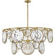 Nala LED 40 inch Heritage Brass Chandelier Ceiling Light