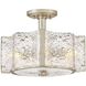 Florian 4 Light 14.25 inch Glacial Semi-flush Mount Ceiling Light