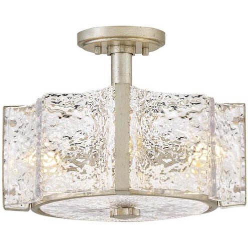 Florian 4 Light 14.25 inch Glacial Semi-flush Mount Ceiling Light