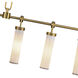 Wynwood 6 Light 52.38 inch Vintage Brass/Glossy Opal Linear Pendant Ceiling Light