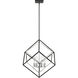 Dexter 4 Light 25 inch Matte Black with Polished Chrome Accents Pendant Ceiling Light