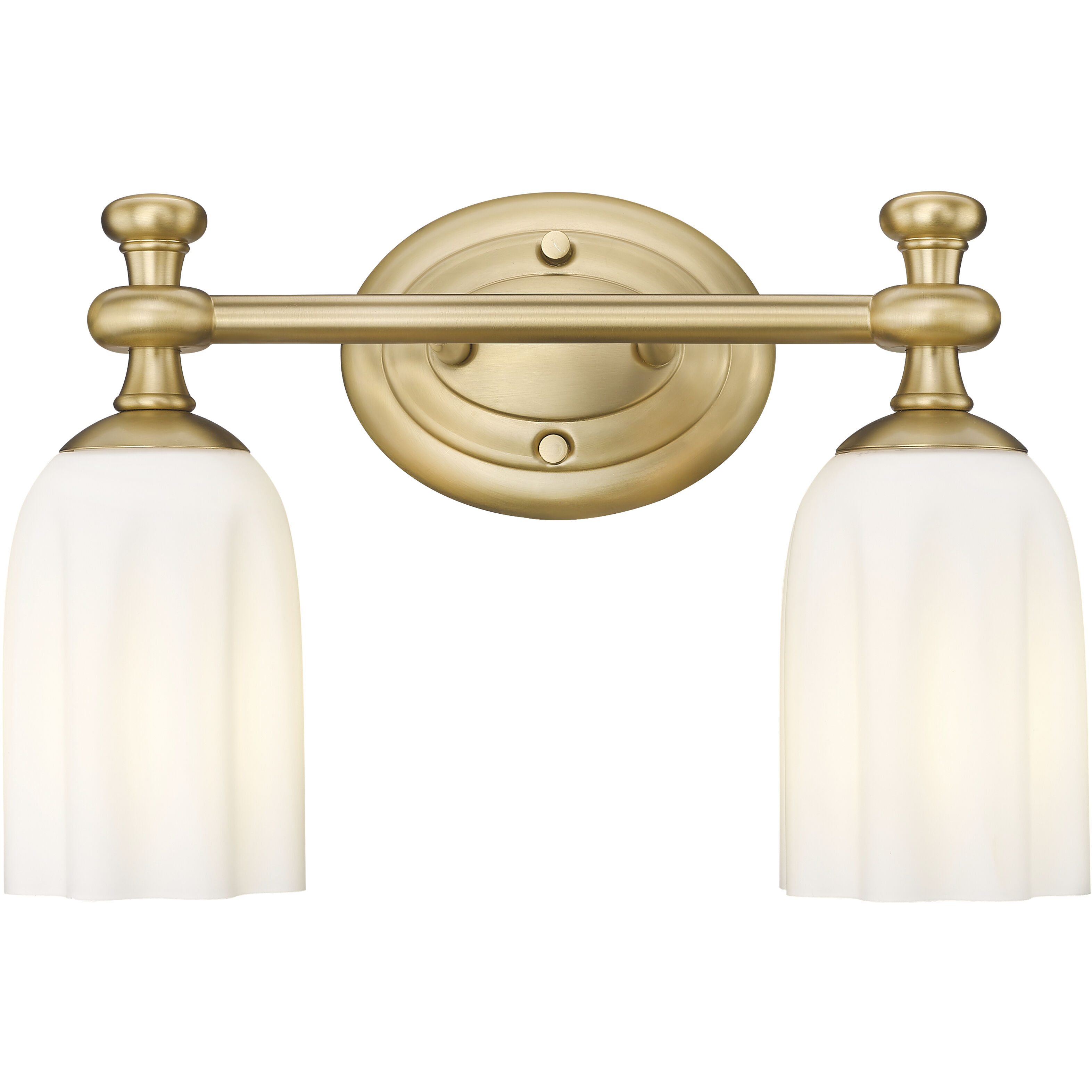 Orion 2 Light 13.75 inch Modern Gold Bath Vanity Light Wall Light