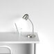 Contemporary 14 inch 5.00 watt Satin Chrome Task Table Lamp Portable Light, Gooseneck