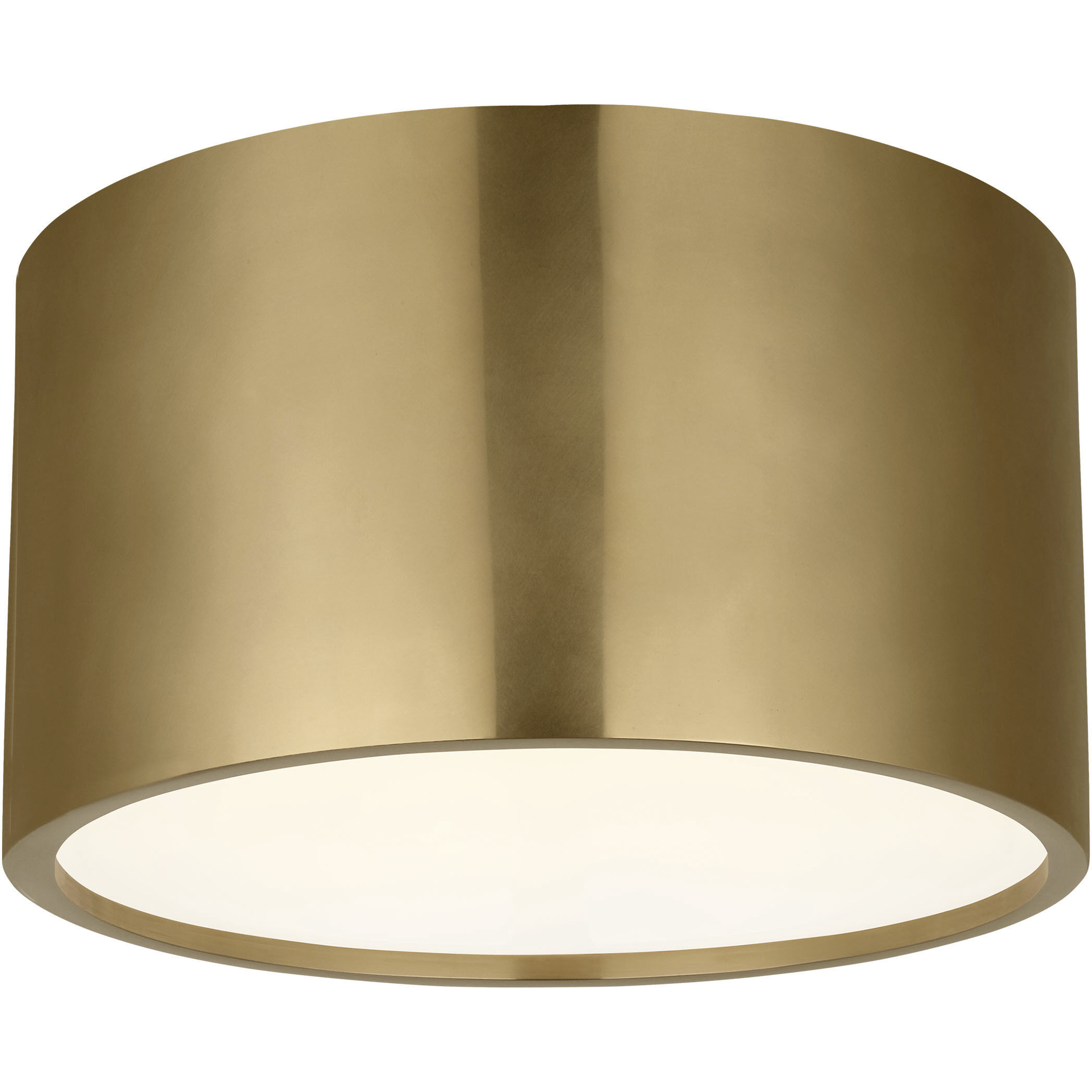 Mick De Giulio Dola LED 13 inch Hand-Rubbed Antique Brass Flush Mount Ceiling Light