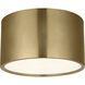 Mick De Giulio Dola LED 13 inch Hand-Rubbed Antique Brass Flush Mount Ceiling Light