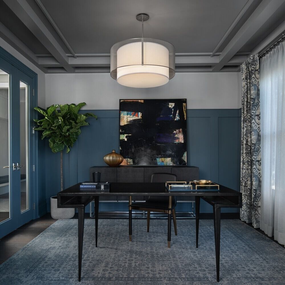 Uptown Mesh LED 24.3 inch Matte Black Chandelier Ceiling Light, Drum