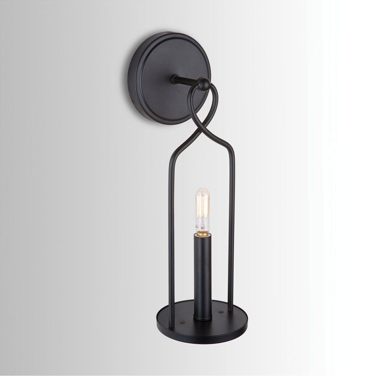 Sonnet 1 Light 5 inch Matte Black Sconce Wall Light
