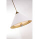 Kelly Wearstler Cleo LED 20 inch Antique-Burnished Brass Pendant Ceiling Light in Antique-Burnished Brass and White