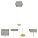 Decker 62.63 inch 150 watt Modern Brass Floor Lamp Portable Light in Smoke Gray