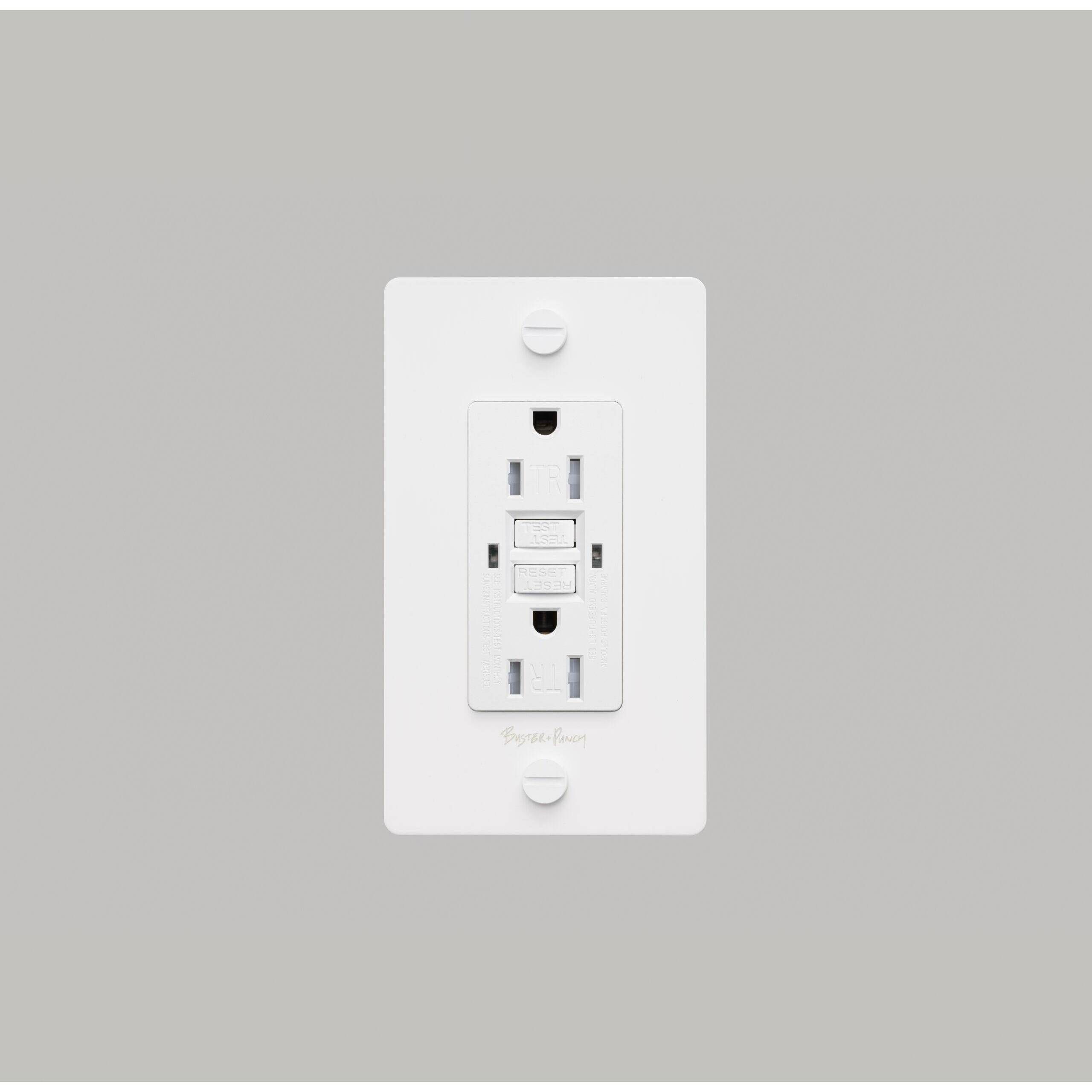 1G Duplex 125 White Outlet, GFCI