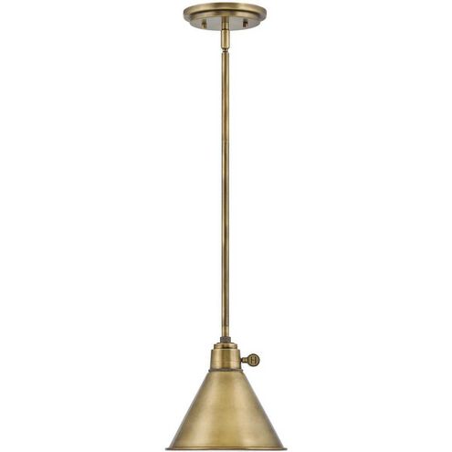 Arti 1 Light 7.75 inch Heritage Brass Indoor Pendant Ceiling Light
