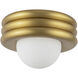 Alora Mood Harvey 1 Light 12 inch Brushed Gold Semi-Flush Mount Ceiling Light