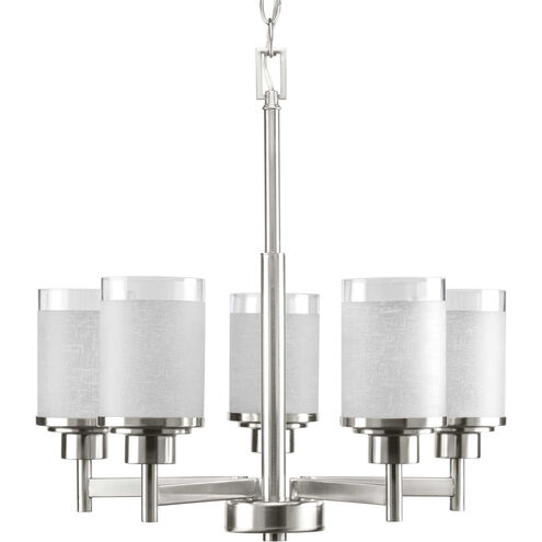 Alexa 5 Light 20 inch Brushed Nickel Chandelier Ceiling Light