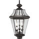 Georgetown 3 Light 23 inch Bronze Outdoor Post Top Lantern