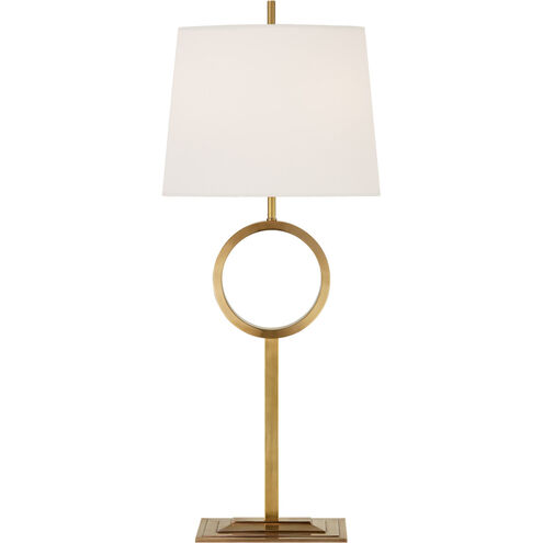 Thomas O'Brien Simone 33 inch 60.00 watt Hand-Rubbed Antique Brass Buffet Lamp Portable Light, Medium
