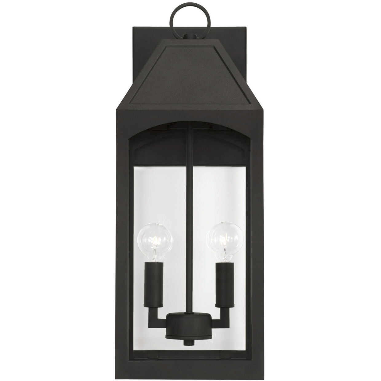 Burton 2 Light 21 inch Black Outdoor Wall Lantern