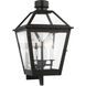 C&M by Chapman & Myers Hyannis 4 Light 24.25 inch Textured Black Outdoor Wall Lantern