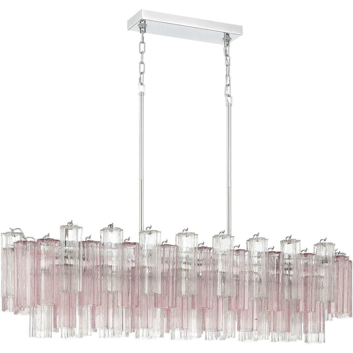 Addis 14 Light 51.75 inch Polished Chrome Linear Chandelier Ceiling Light in Spring