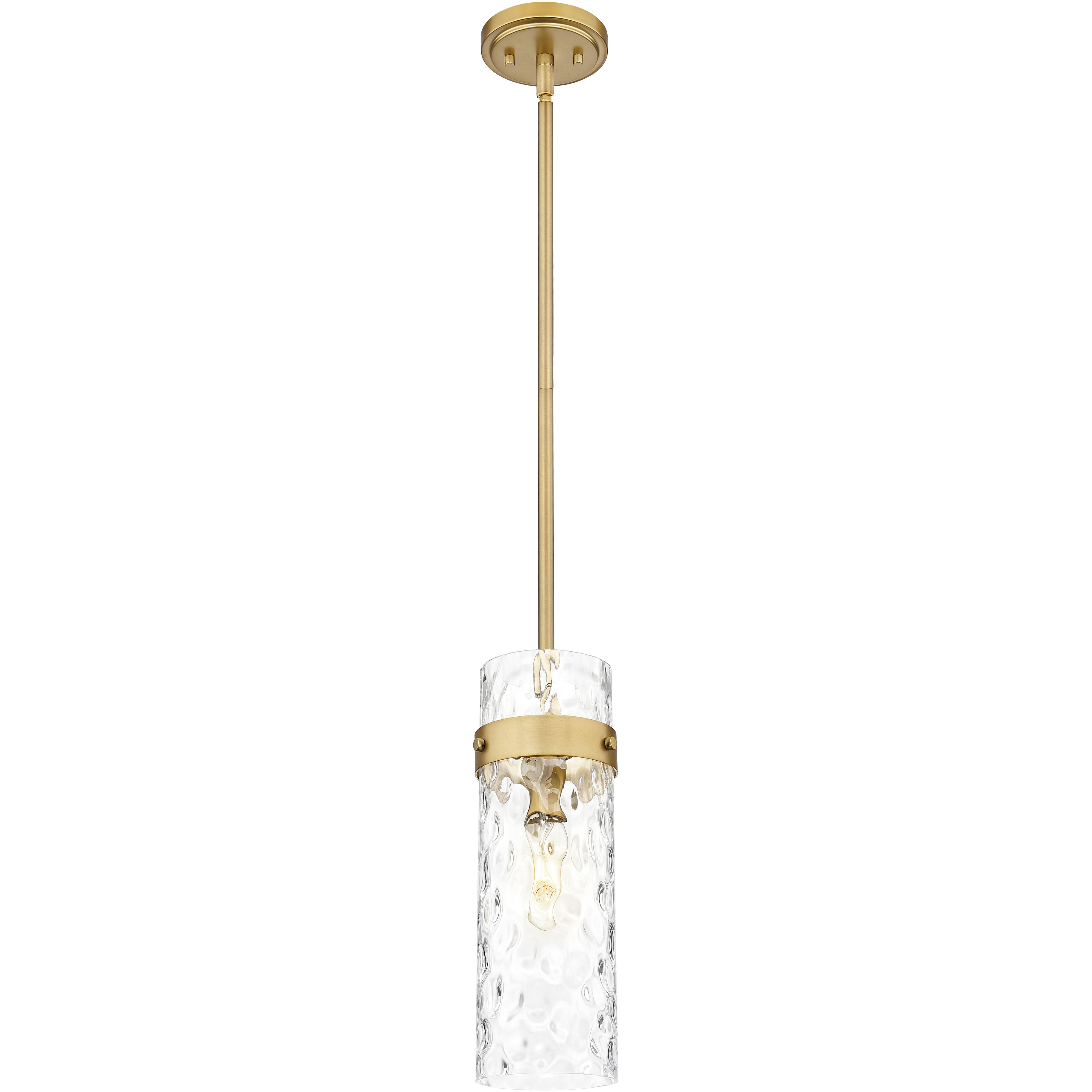 Fontaine 1 Light 5.75 inch Rubbed Brass Pendant Ceiling Light