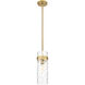 Fontaine 1 Light 5.75 inch Rubbed Brass Pendant Ceiling Light