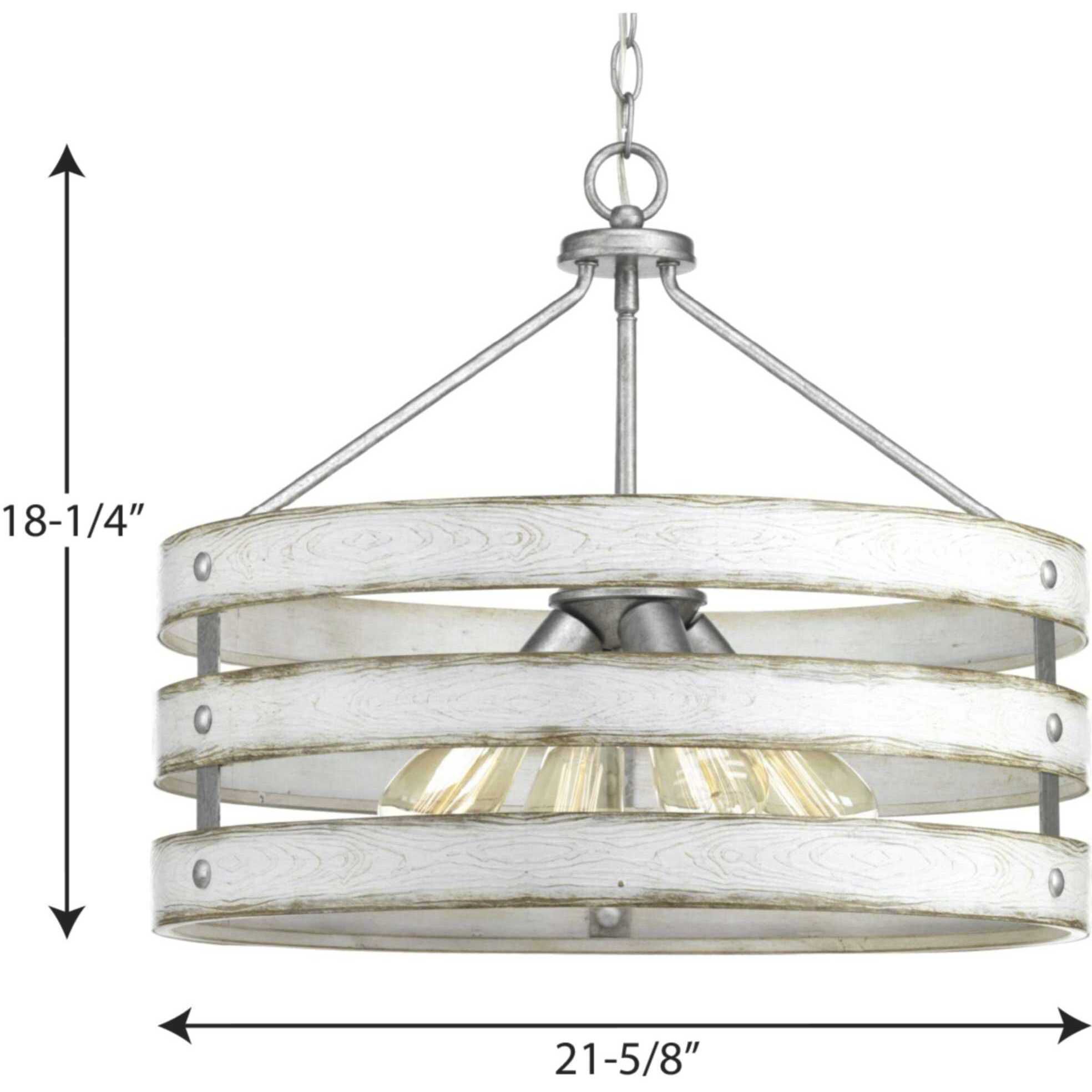 Gulliver 4 Light Galvanized Pendant Ceiling Light