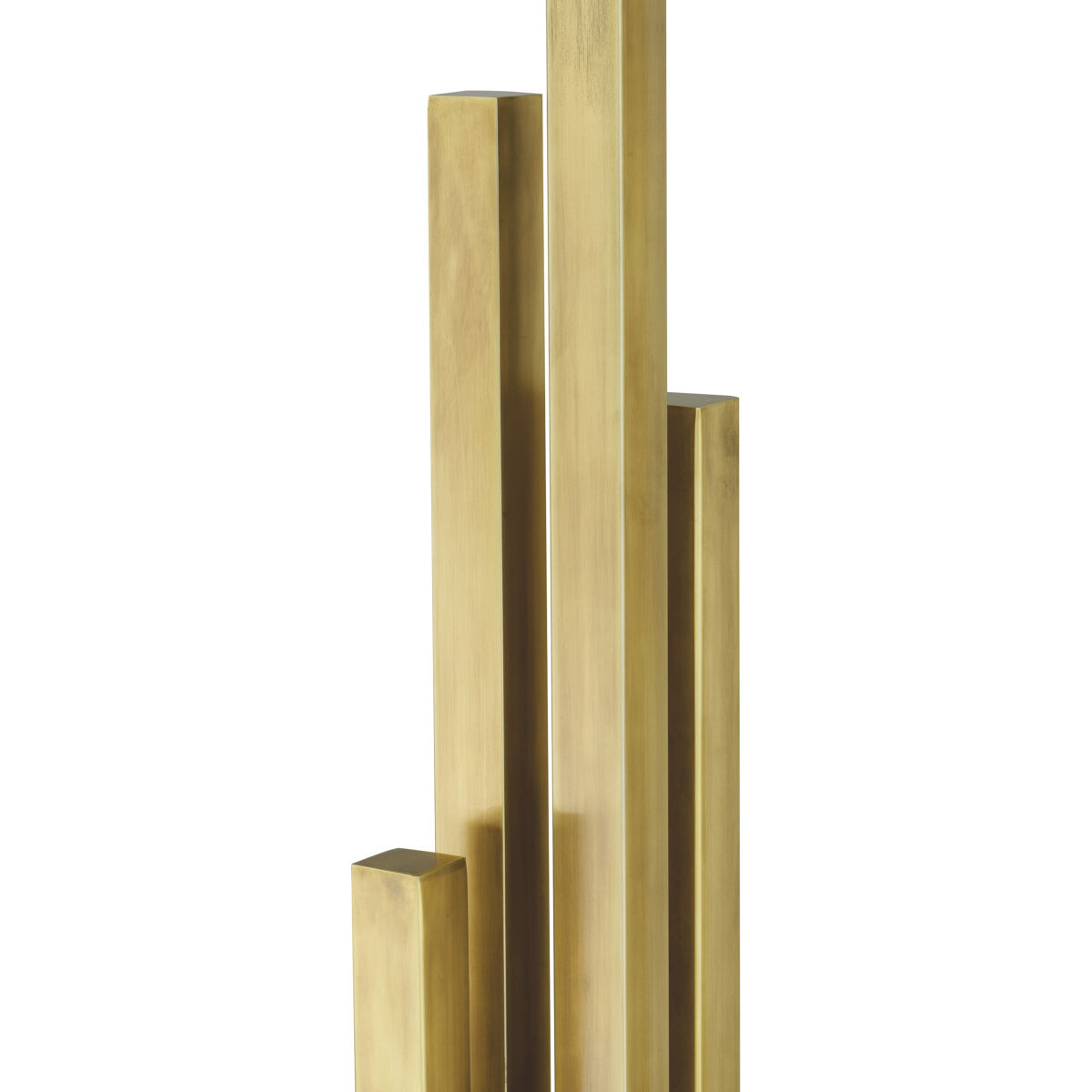 Destino 74.61 inch 40 watt Vintage Brass with Travertine Base Floor Lamp Portable Light